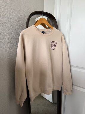 Howdy Y'all Embroidered Tan Crewneck